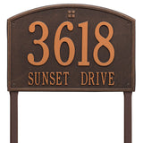 Whitehall Cape Charles Estate Lawn 2-Line Personalized Address Plaque - Oil-Rubbed Bronze