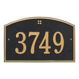 Whitehall Cape Charles Standard Wall 1-Line Personalized Address Plaque - Black/Gold