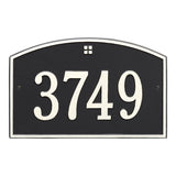Whitehall Cape Charles Standard Wall 1-Line Personalized Address Plaque - Black/White