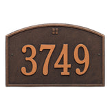 Whitehall Cape Charles Standard Wall 1-Line Personalized Address Plaque - Oil-Rubbed Bronze