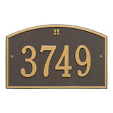 Whitehall Cape Charles Standard Wall 1-Line Personalized Address Plaque - Bronze/Gold
