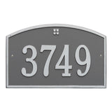 Whitehall Cape Charles Standard Wall 1-Line Personalized Address Plaque - Pewter/Silver
