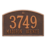 Whitehall Cape Charles Standard Wall 2-Line Personalized Address Plaque - Antique Copper