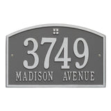 Whitehall Cape Charles Standard Wall 2-Line Personalized Address Plaque - Pewter/Silver