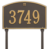 Whitehall Cape Charles Standard Lawn 1-Line Personalized Address Plaque - Bronze/Gold