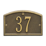 Whitehall Cape Charles Petite Wall 1-Line Personalized Address Plaque - Antique Brass