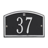 Whitehall Cape Charles Petite Wall 1-Line Personalized Address Plaque - Black/Silver