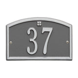 Whitehall Cape Charles Petite Wall 1-Line Personalized Address Plaque - Pewter/Silver