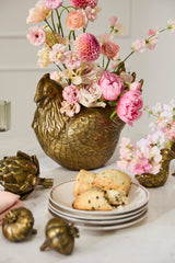 Spring Roost Antique Gold Metal Pot By Accent Decor