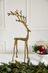 Kingly Reindeer Metal Decorative Figurines By Accent Decor