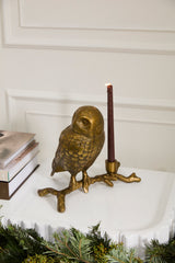 Owl's Watch Metal Candleholder By Accent Decor