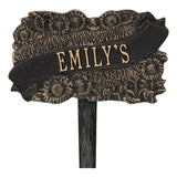Whitehall TLC Garden Lawn Personalized Plaque - Black/Gold