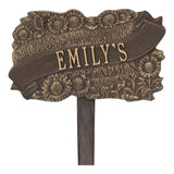 Whitehall TLC Garden Lawn Personalized Plaque - Bronze/Gold