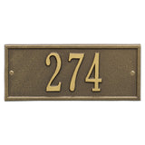Whitehall Hartford Mini Wall 1-Line Personalized Address Plaque - Antique Brass