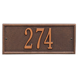 Whitehall Hartford Mini Wall 1-Line Personalized Address Plaque - Antique Copper