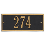 Whitehall Hartford Mini Wall 1-Line Personalized Address Plaque - Black/Gold
