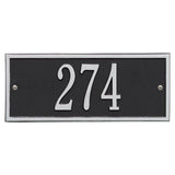 Whitehall Hartford Mini Wall 1-Line Personalized Address Plaque - Black/Silver