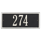 Whitehall Hartford Mini Wall 1-Line Personalized Address Plaque - Black/White