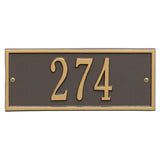 Whitehall Hartford Mini Wall 1-Line Personalized Address Plaque - Bronze/Gold