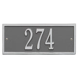 Whitehall Hartford Mini Wall 1-Line Personalized Address Plaque - Pewter/Silver