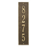 Whitehall Delaware Vertical Wall 1-Line Personalized Address Plaque - Antique Brass