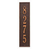 Whitehall Delaware Vertical Wall 1-Line Personalized Address Plaque - Antique Copper