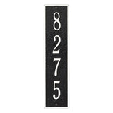 Whitehall Delaware Vertical Wall 1-Line Personalized Address Plaque - Black/White