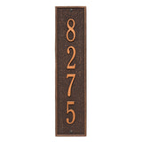 Whitehall Delaware Vertical Wall 1-Line Personalized Address Plaque - Oil-Rubbed Bronze