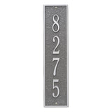 Whitehall Delaware Vertical Wall 1-Line Personalized Address Plaque - Pewter/Silver
