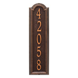 Whitehall Manchester Vertical Wall 1-Line Personalized Address Plaque - Antique Copper