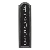 Whitehall Manchester Vertical Wall 1-Line Personalized Address Plaque - Black/Silver