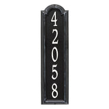Whitehall Manchester Vertical Wall 1-Line Personalized Address Plaque - Black/White