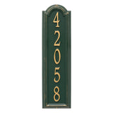 Whitehall Manchester Vertical Wall 1-Line Personalized Address Plaque - Green/Gold
