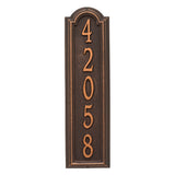 Whitehall Manchester Vertical Wall 1-Line Personalized Address Plaque - Oil-Rubbed Bronze