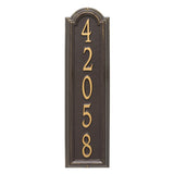 Whitehall Manchester Vertical Wall 1-Line Personalized Address Plaque - Bronze/Gold