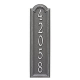 Whitehall Manchester Vertical Wall 1-Line Personalized Address Plaque - Pewter/Silver