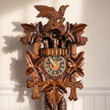 Hermle Leaf & Bird Musical 1-Day Cuckoo Clock, 600/3T - detail view