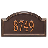 Whitehall Providence Arch Standard Wall 1-Line Personalized Address Plaque - Antique Copper