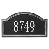Whitehall Providence Arch Standard Wall 1-Line Personalized Address Plaque - Black/Silver