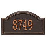 Whitehall Providence Arch Standard Wall 1-Line Personalized Address Plaque - Oil-Rubbed Bronze
