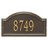 Whitehall Providence Arch Standard Wall 1-Line Personalized Address Plaque - Bronze/Gold