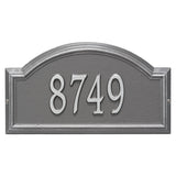 Whitehall Providence Arch Standard Wall 1-Line Personalized Address Plaque - Pewter/Silver