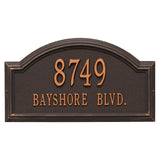 Whitehall Providence Arch Standard Wall 2-Line Personalized Address Plaque - Antique Copper