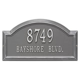 Whitehall Providence Arch Standard Wall 2-Line Personalized Address Plaque - Pewter/Silver