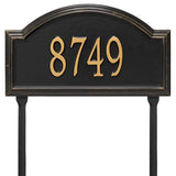 Whitehall Providence Arch Standard Lawn 1-Line Personalized Address Plaque - Black/Gold