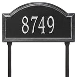 Whitehall Providence Arch Standard Lawn 1-Line Personalized Address Plaque - Black/Silver