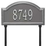 Whitehall Providence Arch Standard Lawn 1-Line Personalized Address Plaque - Pewter/Silver