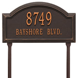 Whitehall Providence Arch Standard Lawn 2-Line Personalized Address Plaque - Antique Copper