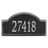 Whitehall Providence Arch Estate Wall 1-Line Personalized Address Plaque - Black/Silver