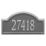 Whitehall Providence Arch Estate Wall 1-Line Personalized Address Plaque - Pewter/Silver